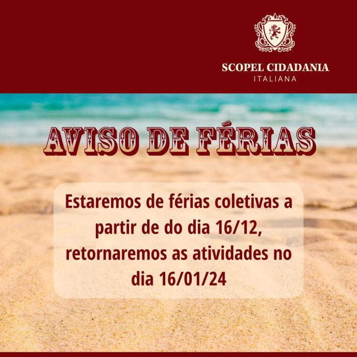 Aviso de Férias