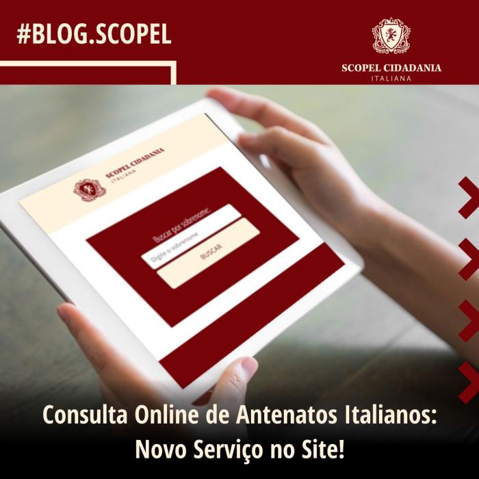 Consulta Online de Antenatos Italianos: Novo Serviço no Site!